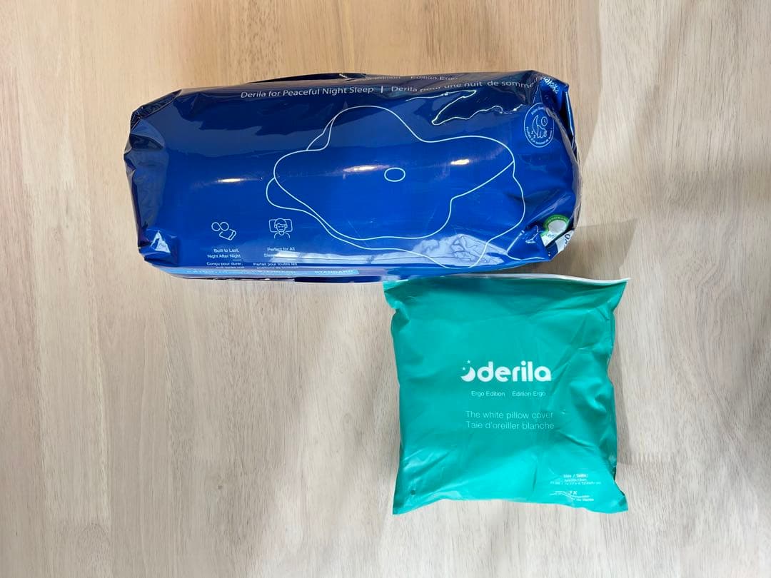 【未開封1＋美品1】Derila デリラ 枕 カバー付 2セット ドイツ製