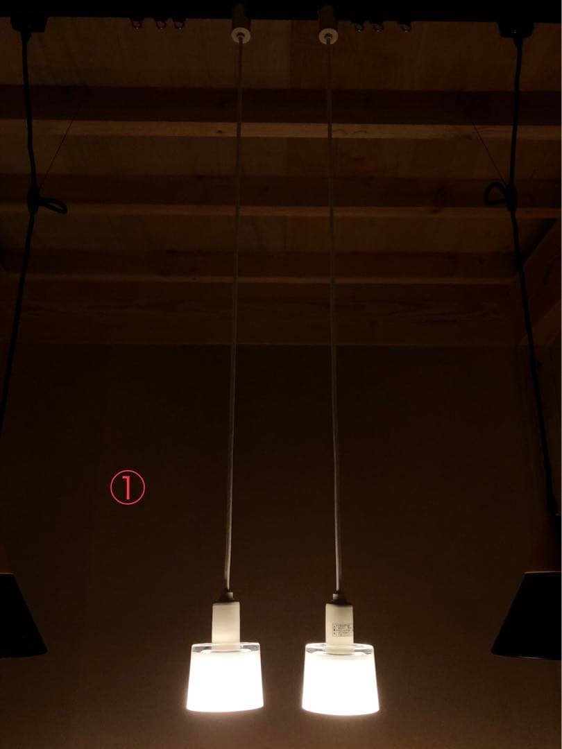 パナソニック ペンダント照明×2,ダクトレール、引っ掛けシーリング用電源コード