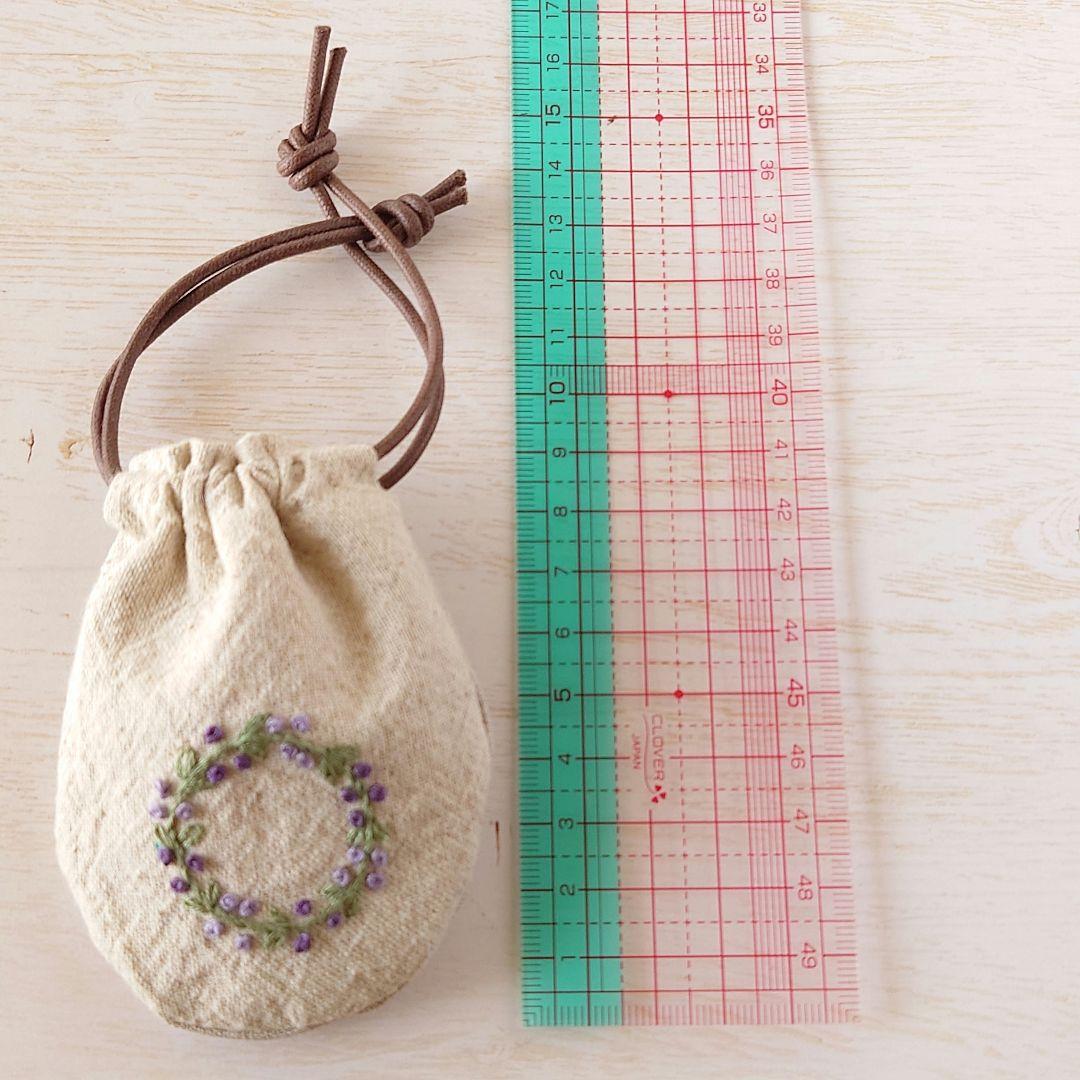 ちっちゃな巾着サシェ/詰替えタイプ【ラベンダーリース】