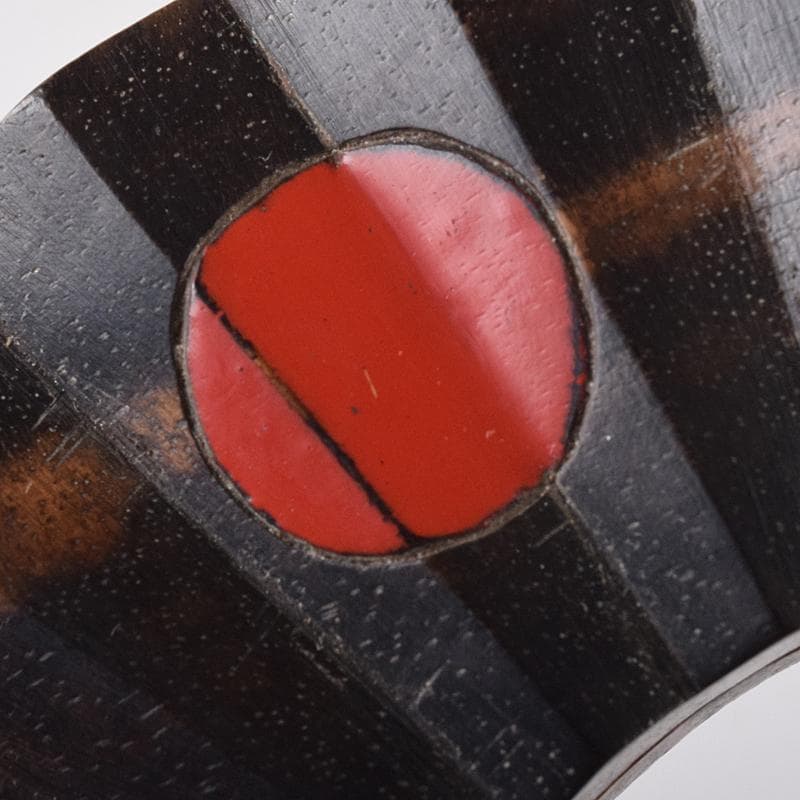 茶道具 寿石造 黒柿 日の丸 扇形香合 共箱 M R7925 - メルカリ