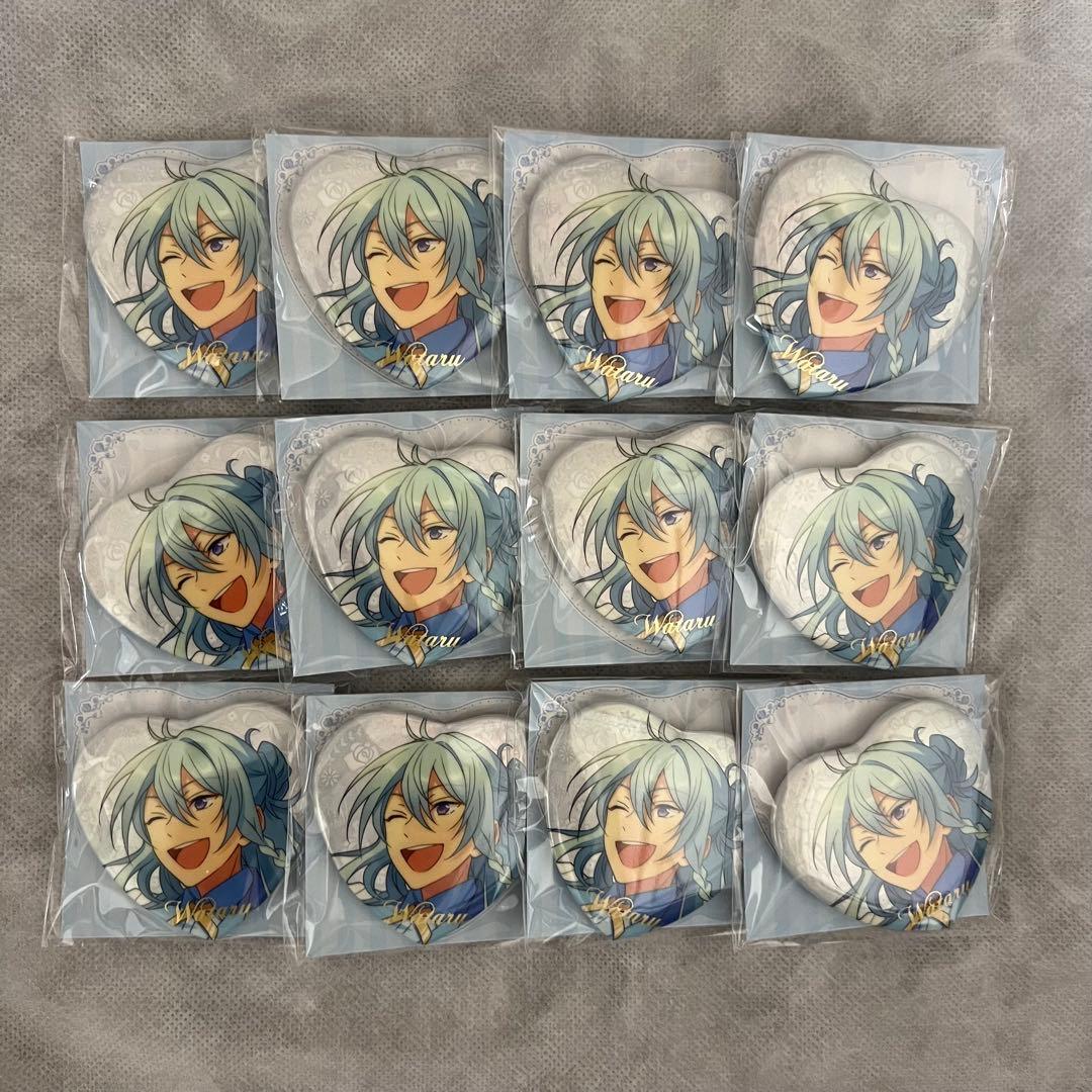 あんスタ 中国 3周年 誓約　ハート缶　缶バッジ 日々樹渉　12個　セット あんさんぶるスターズ！ 日々樹 渉 白スーツ ハート缶バッジ 中国