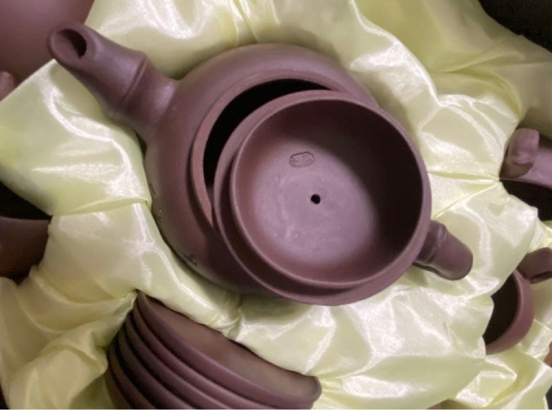 中国宜興紫砂壺 煎茶道具 茶器セット　急須 年代物 箱付