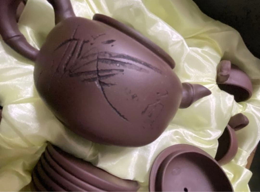 中国宜興紫砂壺 煎茶道具 茶器セット　急須 年代物 箱付