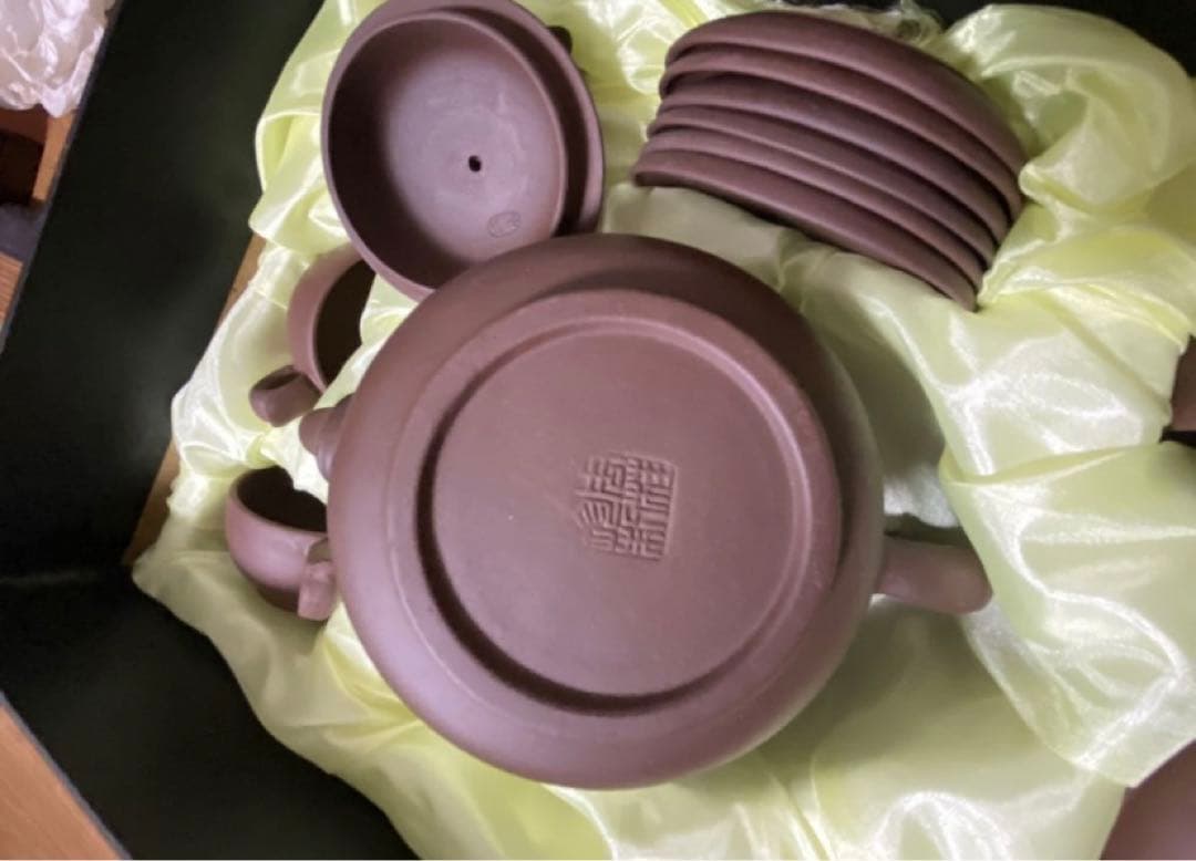 中国宜興紫砂壺 煎茶道具 茶器セット　急須 年代物 箱付