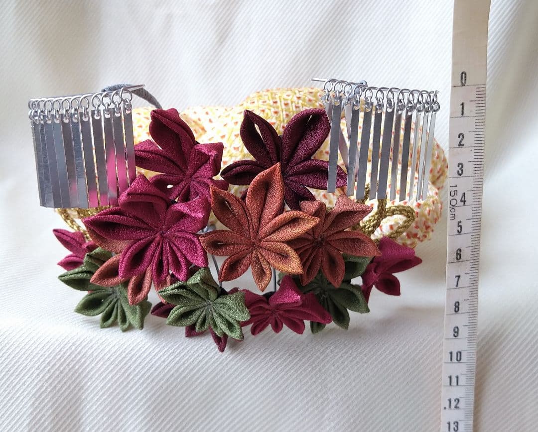 つまみ細工　七五三　紅葉　勝山 ちんころ かのこセット