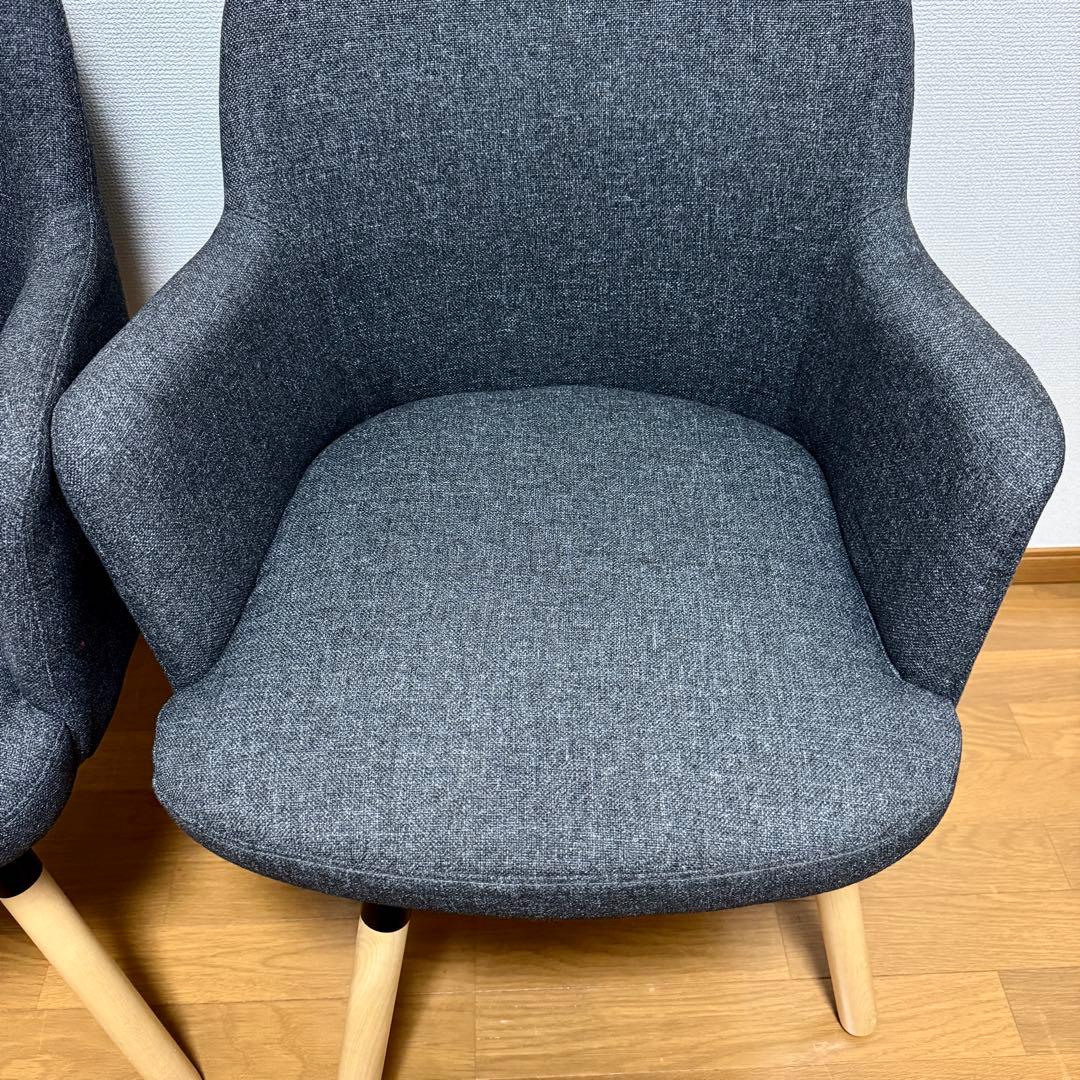 FT 様専用 IKEA ヤンオロフ回転パーソナルチェア ダークグレー 2脚