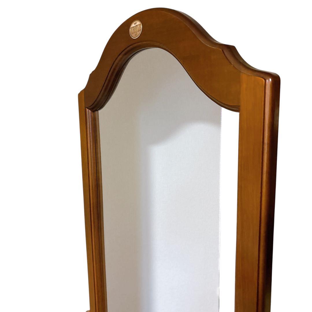 大型　特大　アンティーク 姿見 全身鏡 木製フレーム ブラウン　ヴィンテージ