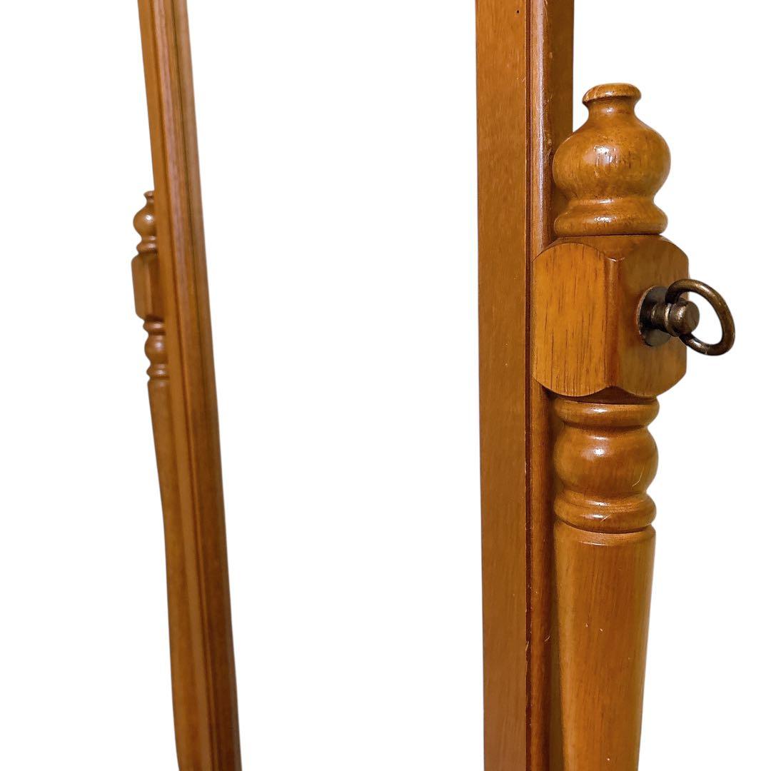 大型　特大　アンティーク 姿見 全身鏡 木製フレーム ブラウン　ヴィンテージ