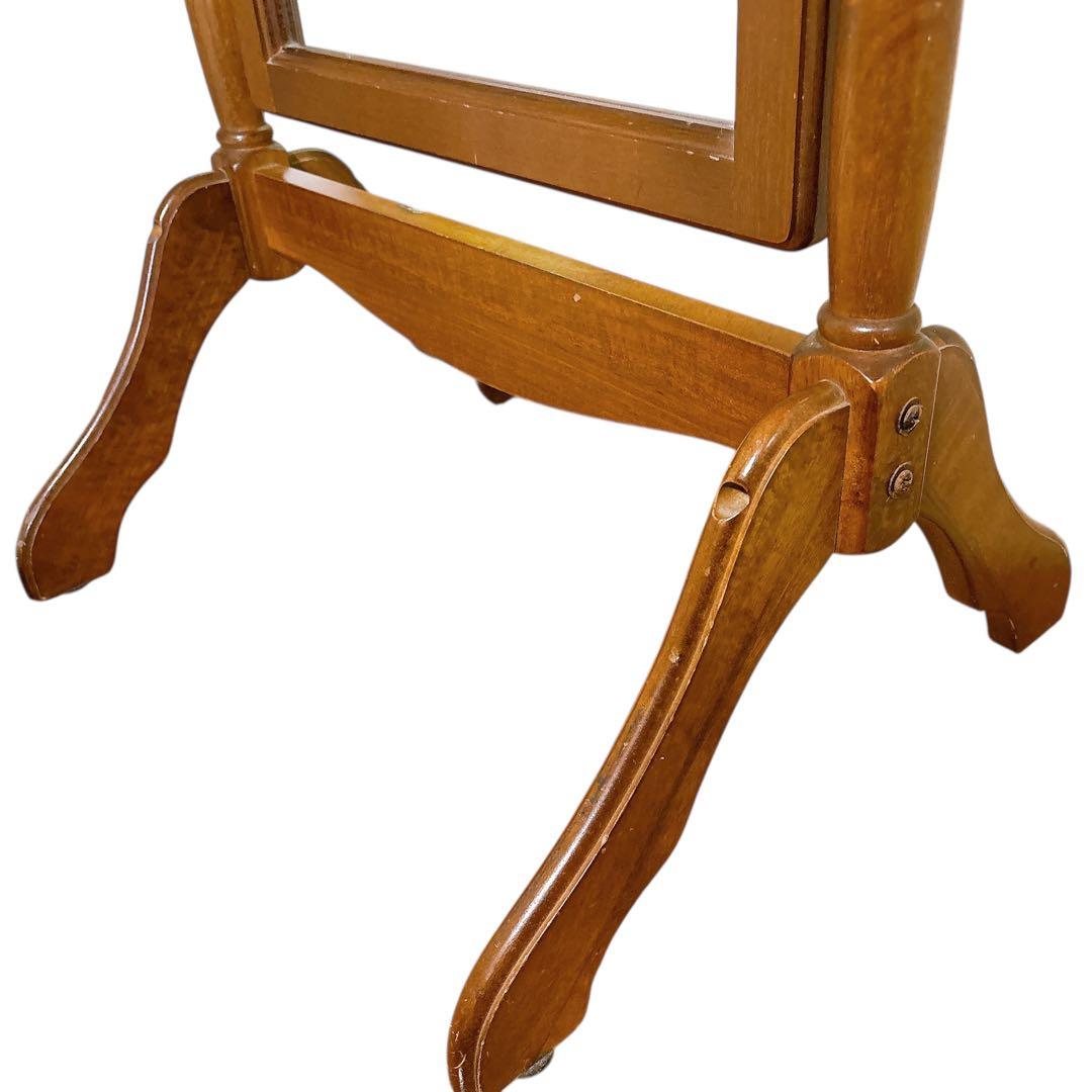 大型　特大　アンティーク 姿見 全身鏡 木製フレーム ブラウン　ヴィンテージ