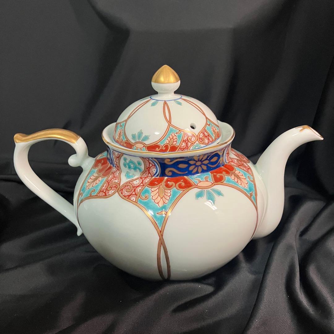 【匿名配送/希少】有田焼/弥左衛門/金彩古伊万里/ティーポット/シュガー/ミルク