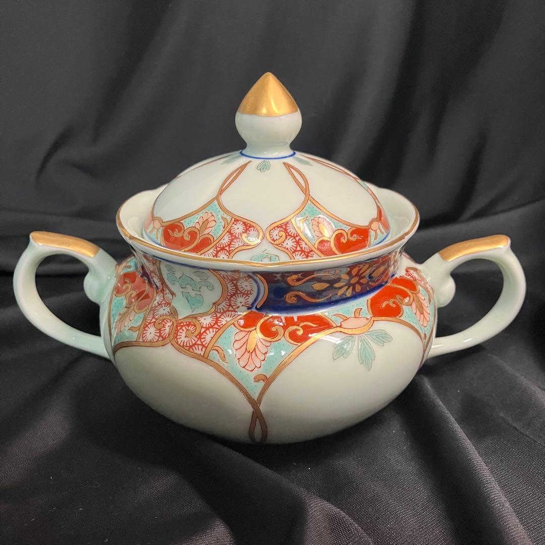 【匿名配送/希少】有田焼/弥左衛門/金彩古伊万里/ティーポット/シュガー/ミルク