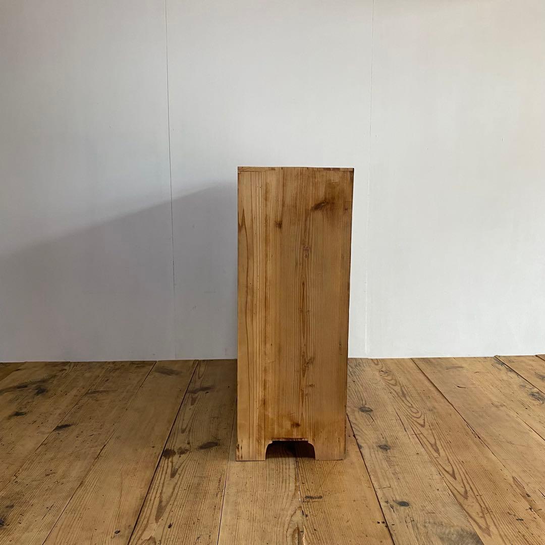 アンティーク ガラス 戸棚 キャビネット 食器棚 本棚 飾り棚 無塗装z