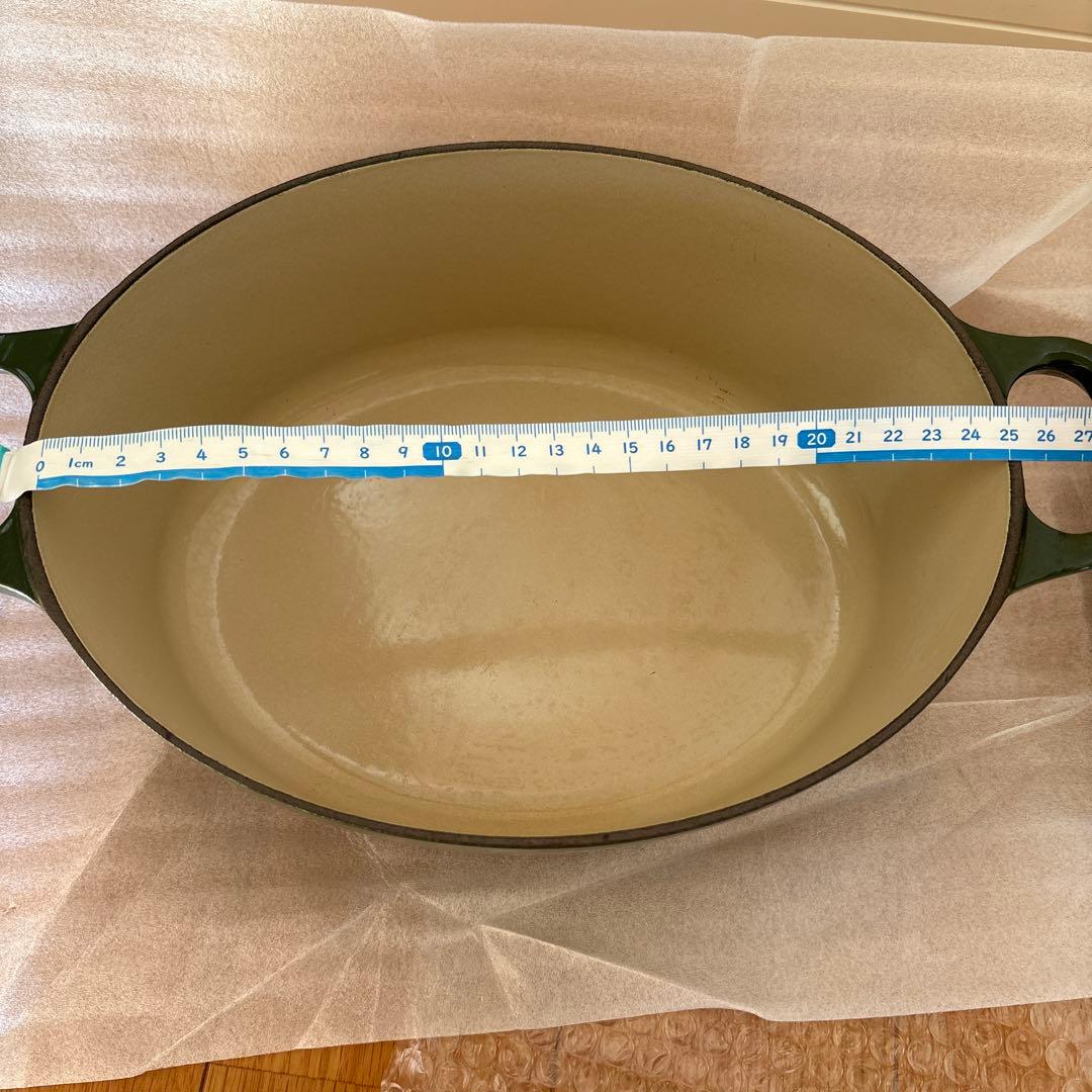 LE CREUSET グリーン 両手鍋 25cm