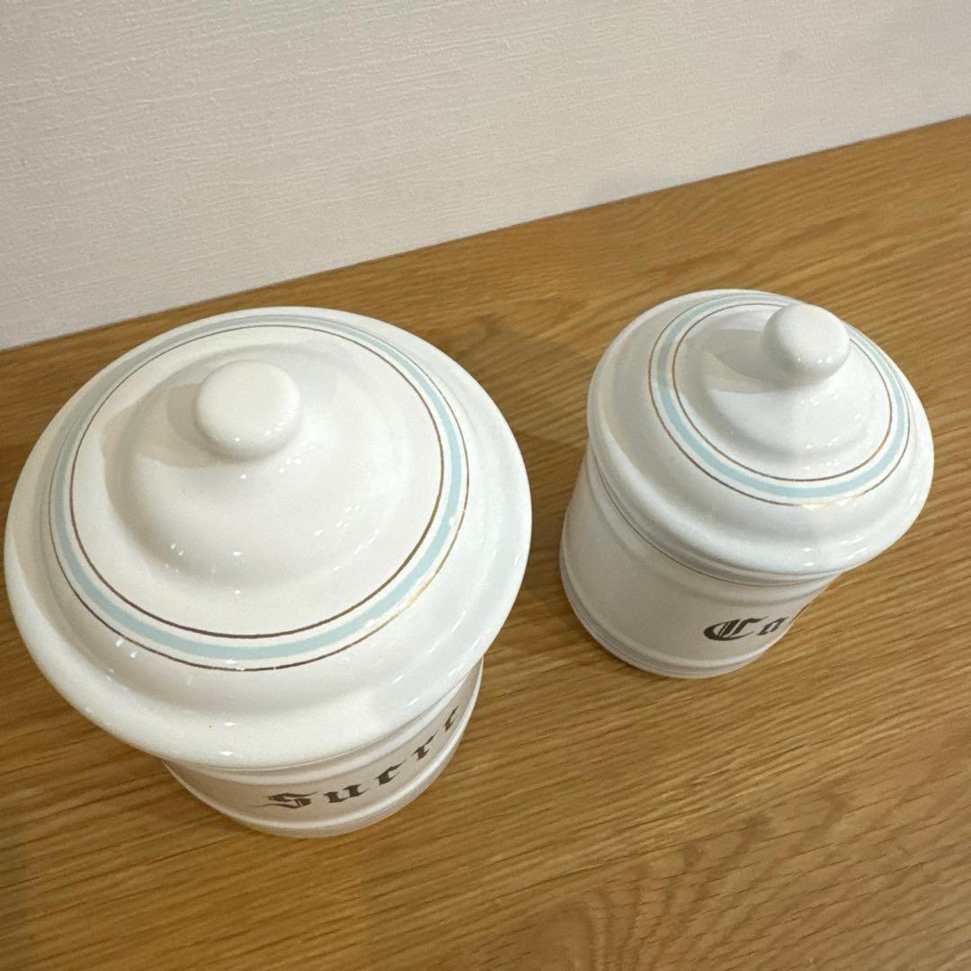 imane イマン 琺瑯 キャニスター L,Ｍサイズ　セット売り アンティーク