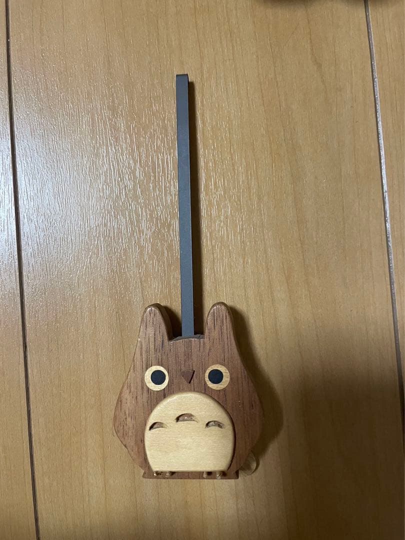 ジブリ　ねこバス手作り木製柱時計