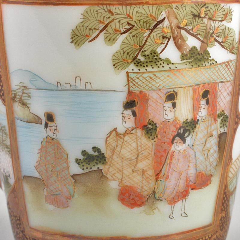 九谷焼 色絵金彩 加賀国 デミカップ 谷口製 酒杯 2点 合せ箱 V R7000