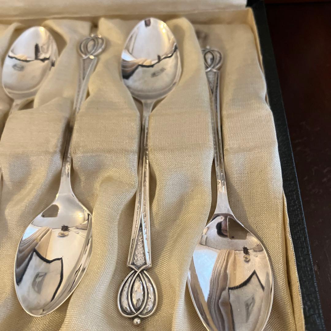 英国アンティーク　純銀リバティ　コーヒースプーンセット