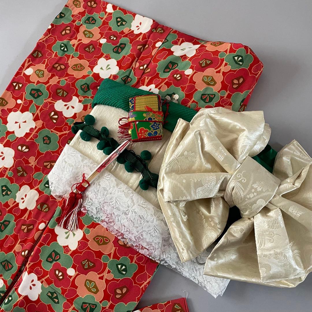 七五三　7歳　お着物セット　作り帯コーデ