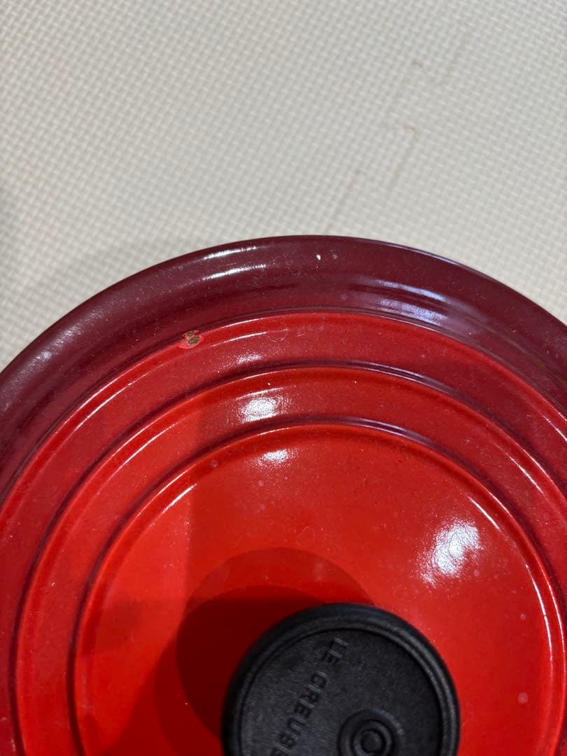 【美品】LE CREUSET 赤 両手鍋 20センチ