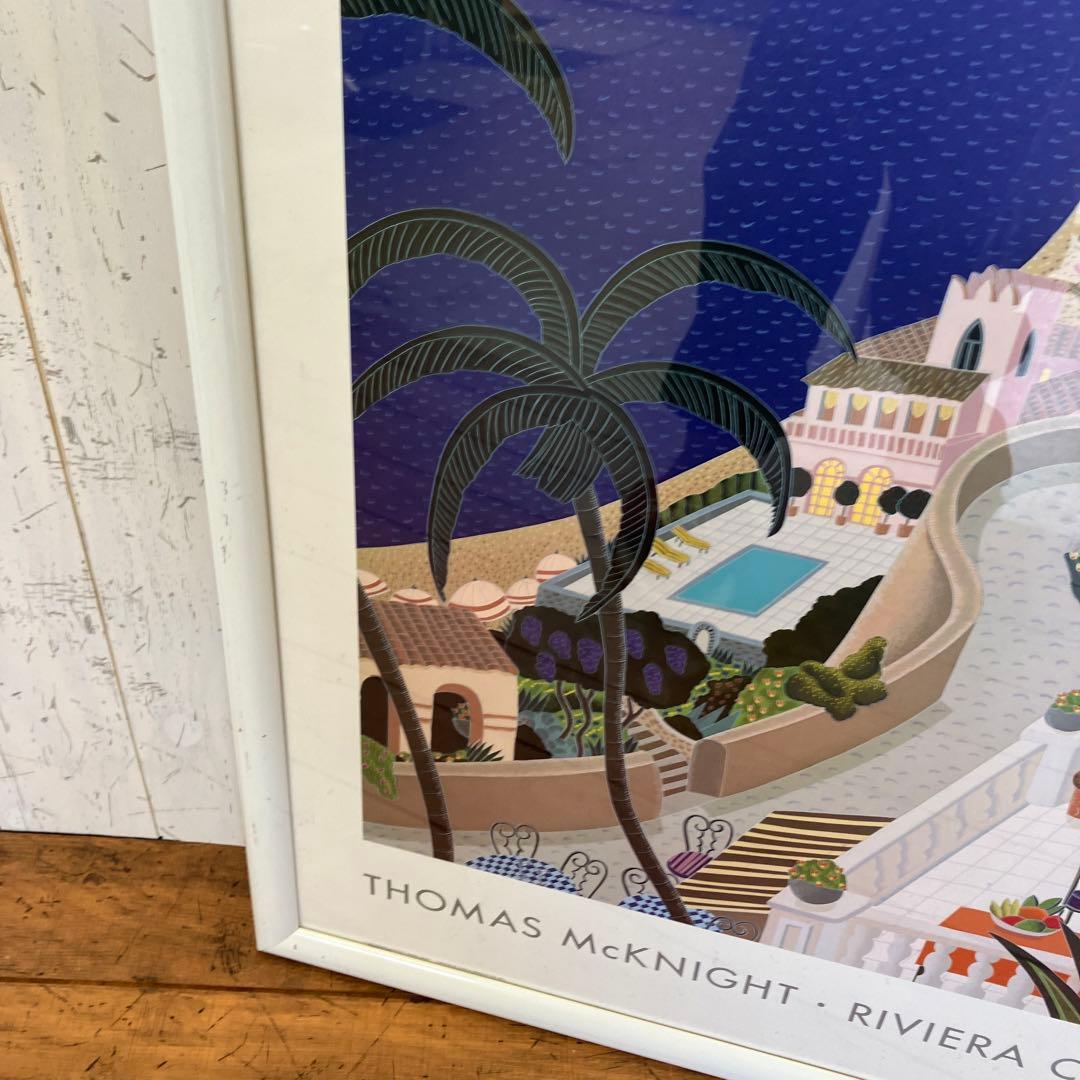 昭和レトロ トーマス・マックナイト リビエラコースト ポスター画 絵画