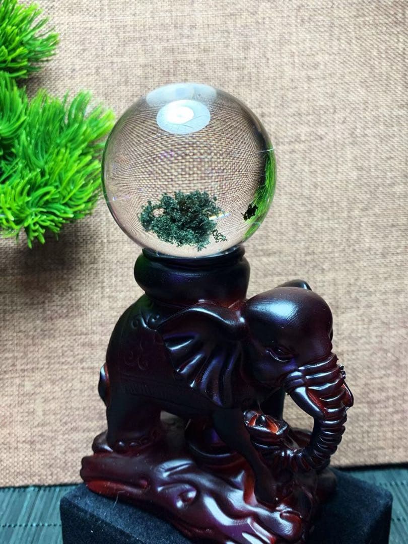 ⭐︎【極上品】天然 グリーンガーデン クォーツ 置物 57.3mm