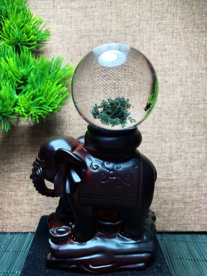 ⭐︎【極上品】天然 グリーンガーデン クォーツ 置物 57.3mm