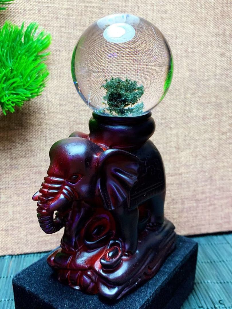 ⭐︎【極上品】天然 グリーンガーデン クォーツ 置物 57.3mm