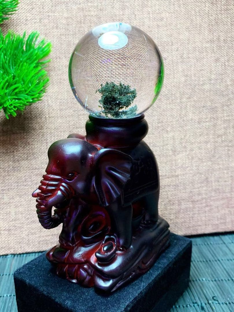 ⭐︎【極上品】天然 グリーンガーデン クォーツ 置物 57.3mm