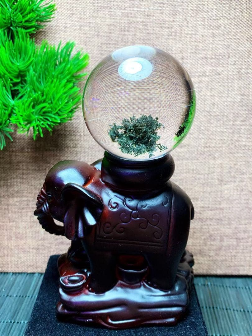 ⭐︎【極上品】天然 グリーンガーデン クォーツ 置物 57.3mm