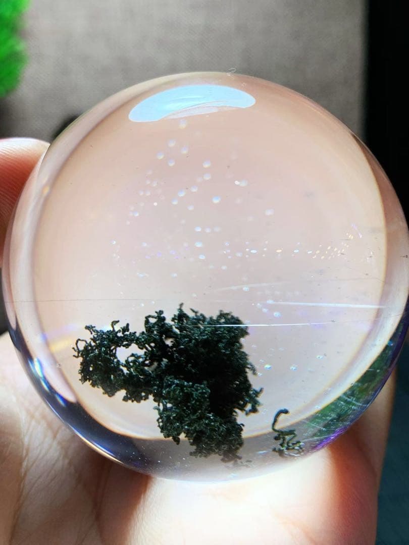 ⭐︎【極上品】天然 グリーンガーデン クォーツ 置物 57.3mm