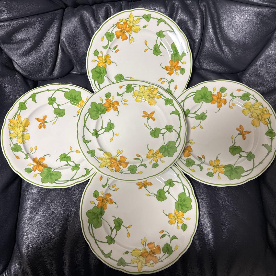 ビレロイ&ボッホ ゼラニウム プレート5枚セット