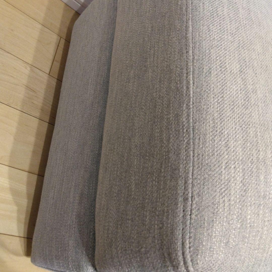 ライトグレー ファブリック オットマン【メルカリ便発送】