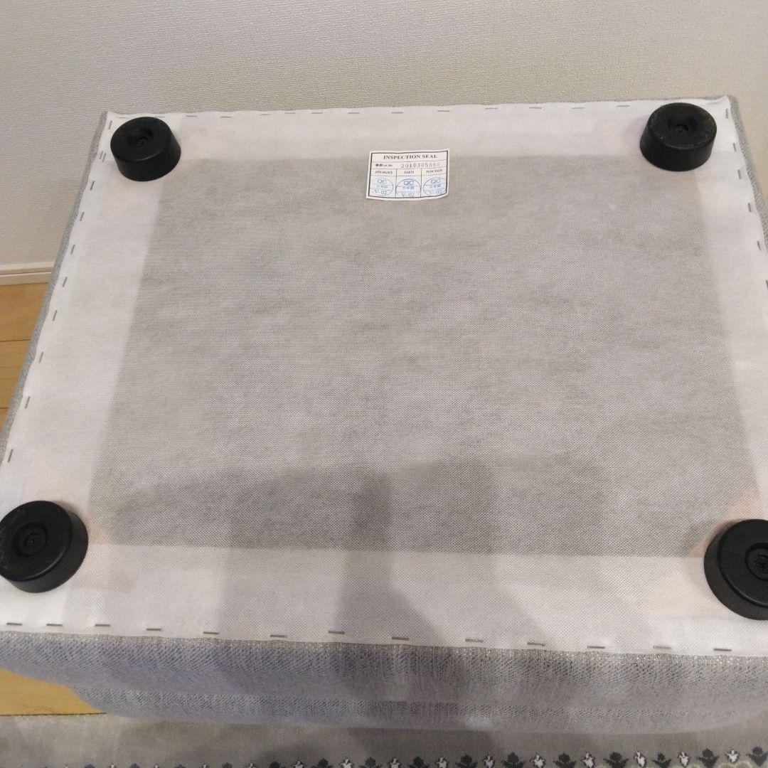 ライトグレー ファブリック オットマン【メルカリ便発送】