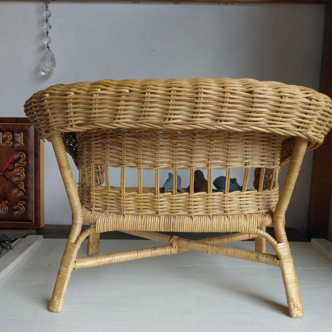ミニ籐 椅子 チェア インテリア　雑貨　コレクション昭和レトロ
