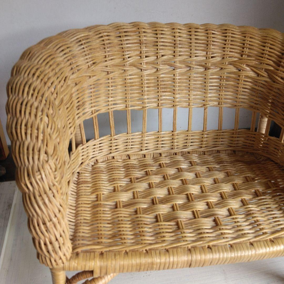 ミニ籐 椅子 チェア インテリア　雑貨　コレクション昭和レトロ