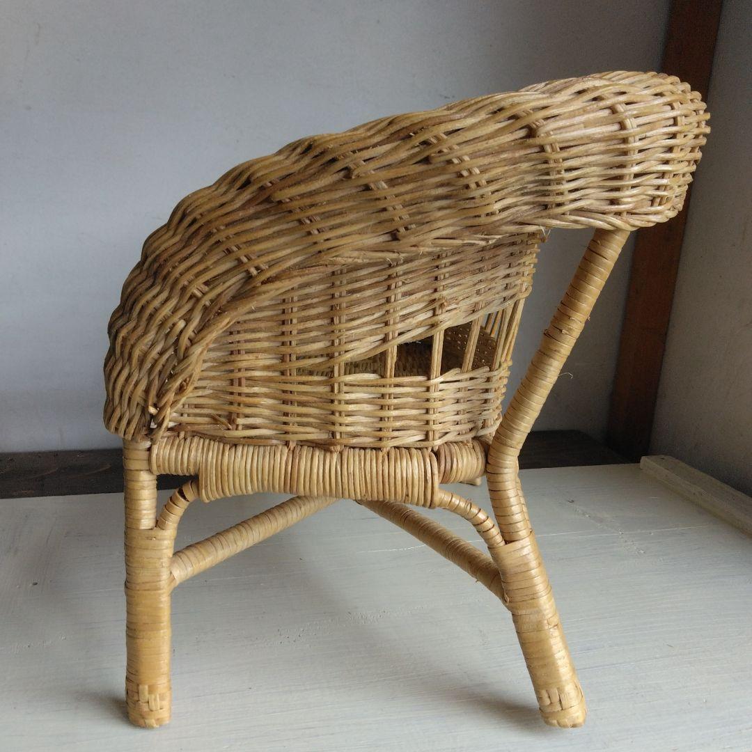 ミニ籐 椅子 チェア インテリア　雑貨　コレクション昭和レトロ