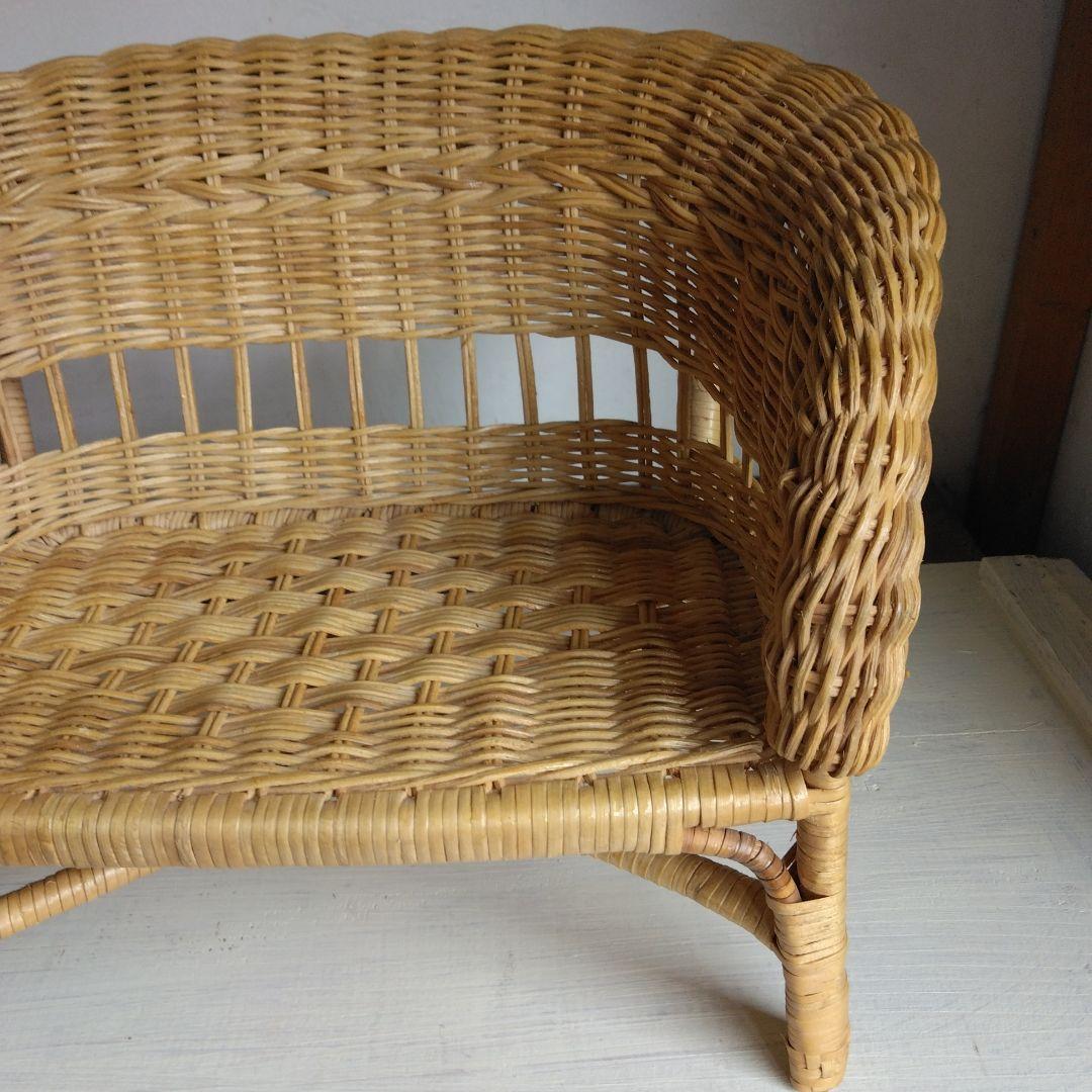 ミニ籐 椅子 チェア インテリア　雑貨　コレクション昭和レトロ