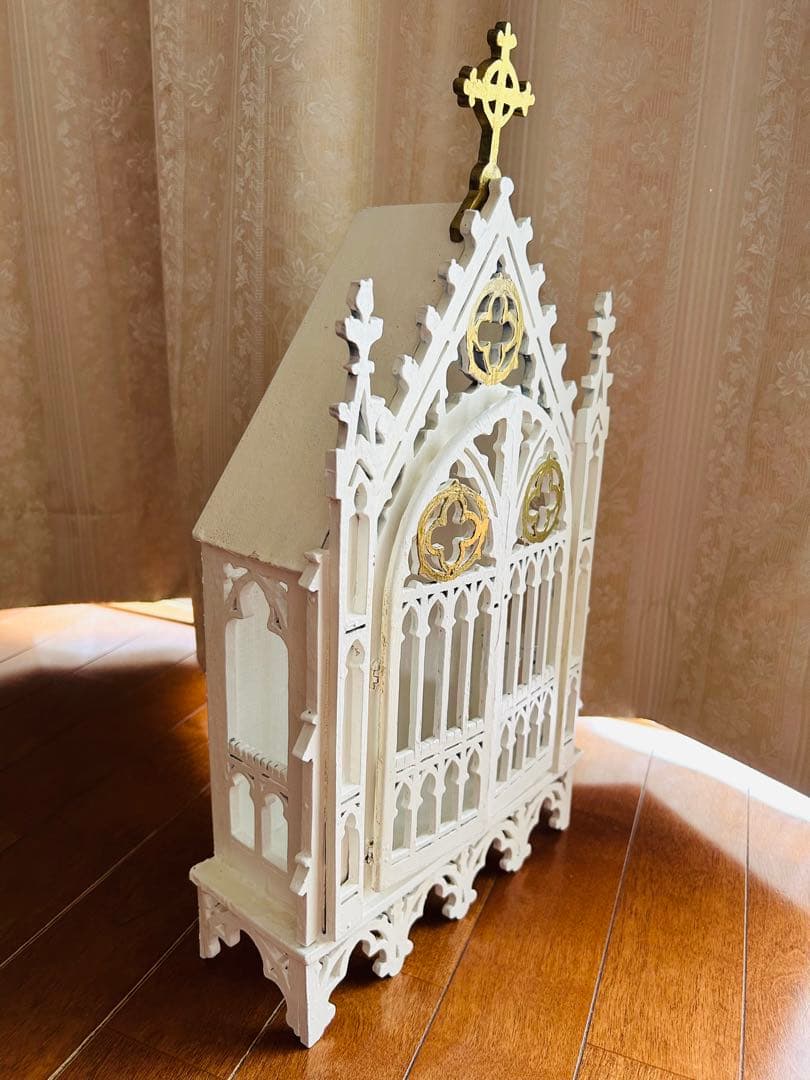 【超希少】✞ゴシック様式祭壇＋マリア像2体＋天使像　カトリック