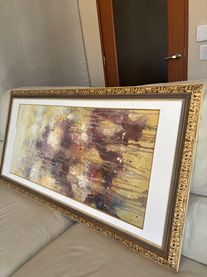 原画 インテリアアート　大型 ゴールド額装