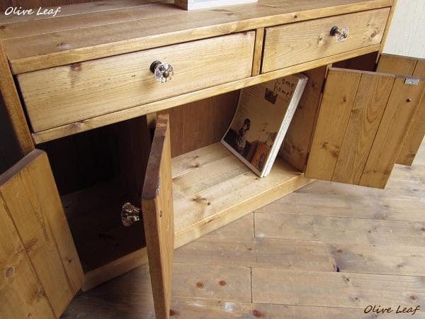 サイズ、デザインオーダー可！4扉2引出キャビネット○ナチュラル