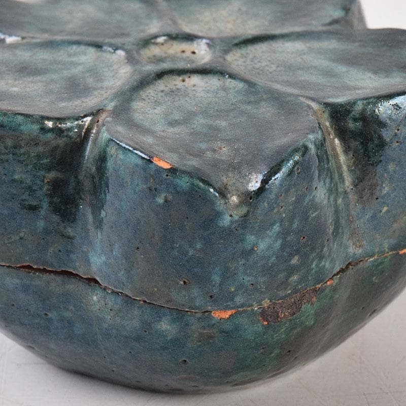 茶道具 色絵 桔梗形 香合 在銘 花押付時代箱 C R9022 - メルカリ