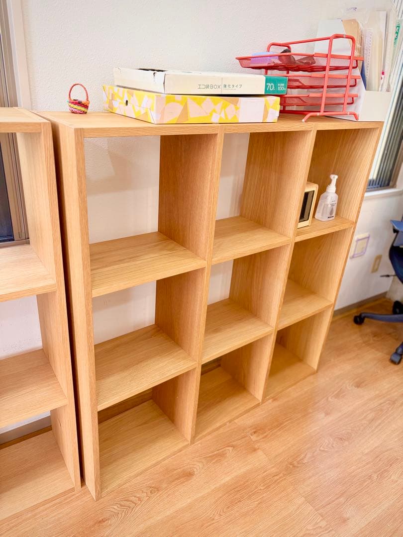 無印良品 スタッキングシェルフ（3段×3列 オーク） 2つセット