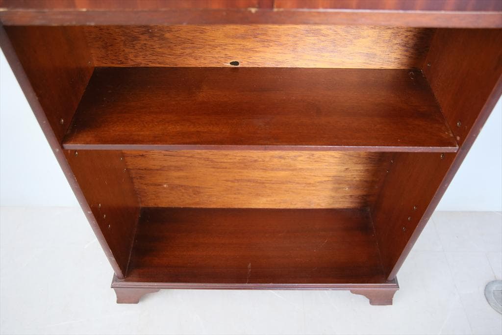 英国アンティーク木製ブックシェルフ/本棚/食器棚/飾り棚/収納ラック92