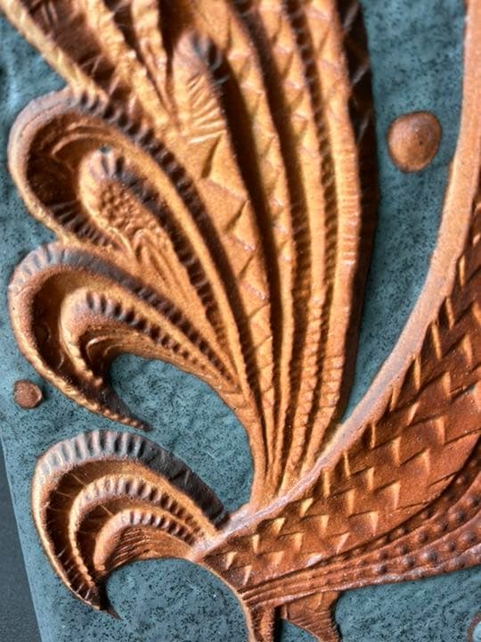 信楽焼傘立て 鳥レリーフ 高さ46cm - メルカリ