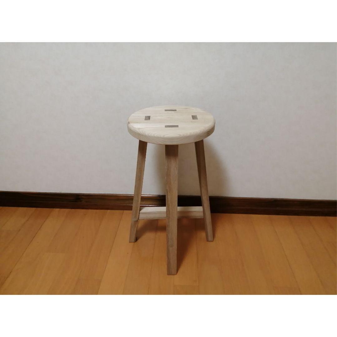栗材スツール　高さ52cm　丸椅子　stool
