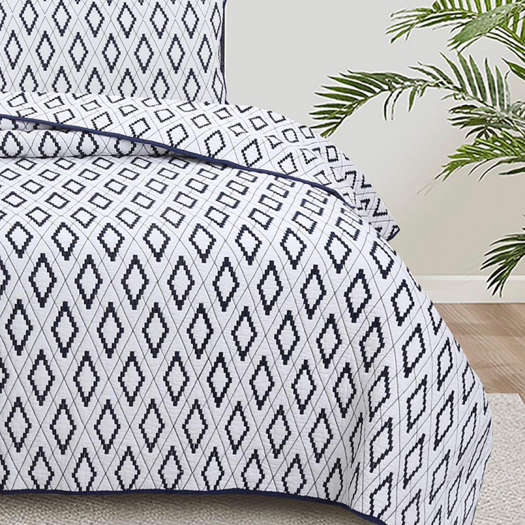 キルトベッドカバー3点セット綿マルチカバー キルティング 201