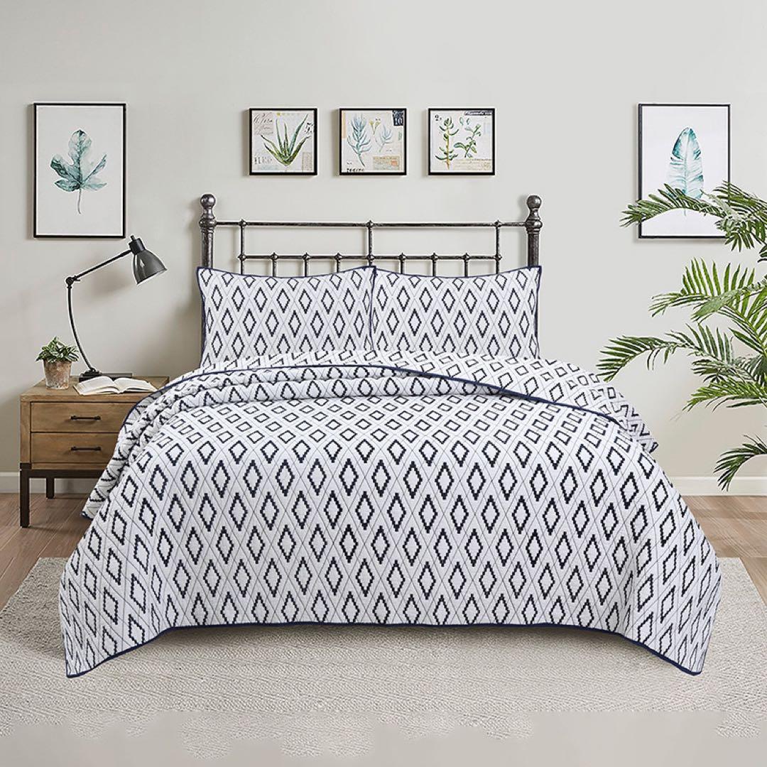 キルトベッドカバー3点セット綿マルチカバー キルティング 201