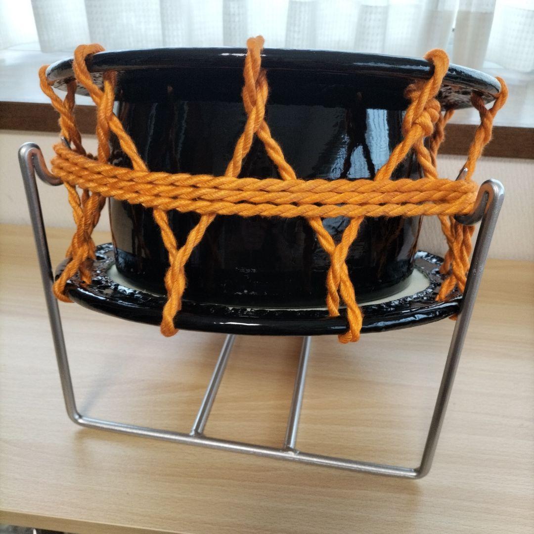 締太鼓　テレン台　バチ2本付　中古良品