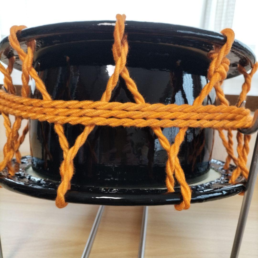 締太鼓　テレン台　バチ2本付　中古良品