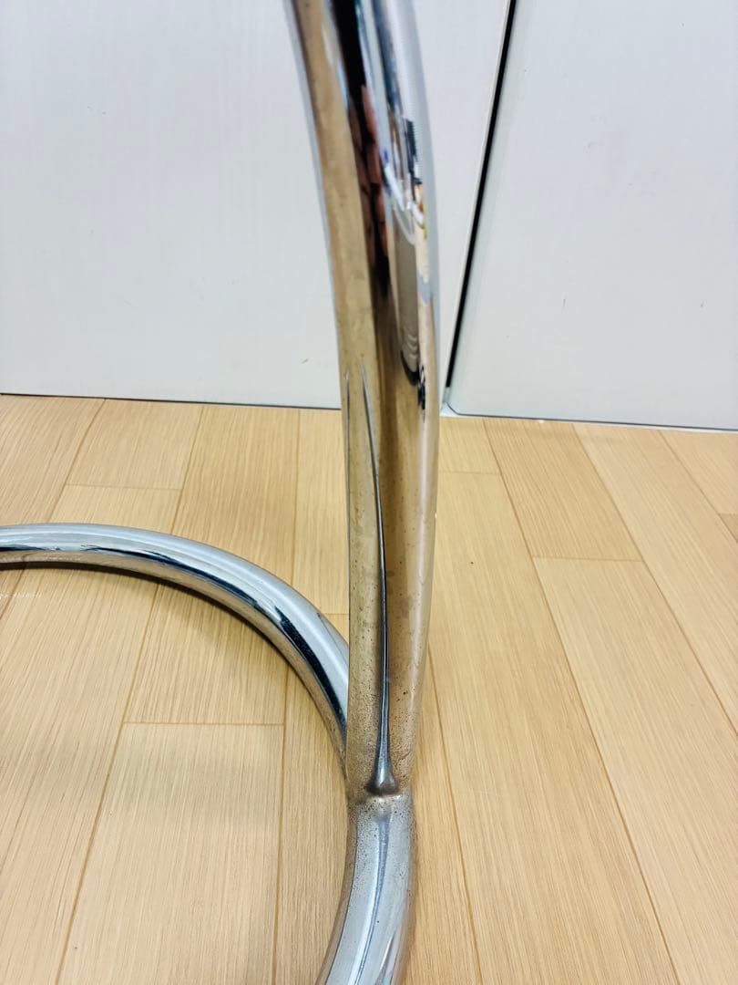 IDC大塚 ガラスラウンドテーブル サイドテーブル コーヒーテーブル